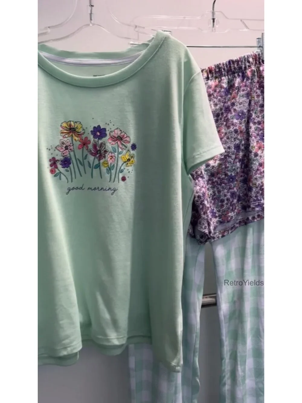 3-Piece Girls Pajama Set with Tee, Pants & Shorts - Soft Polyester Sleepwear